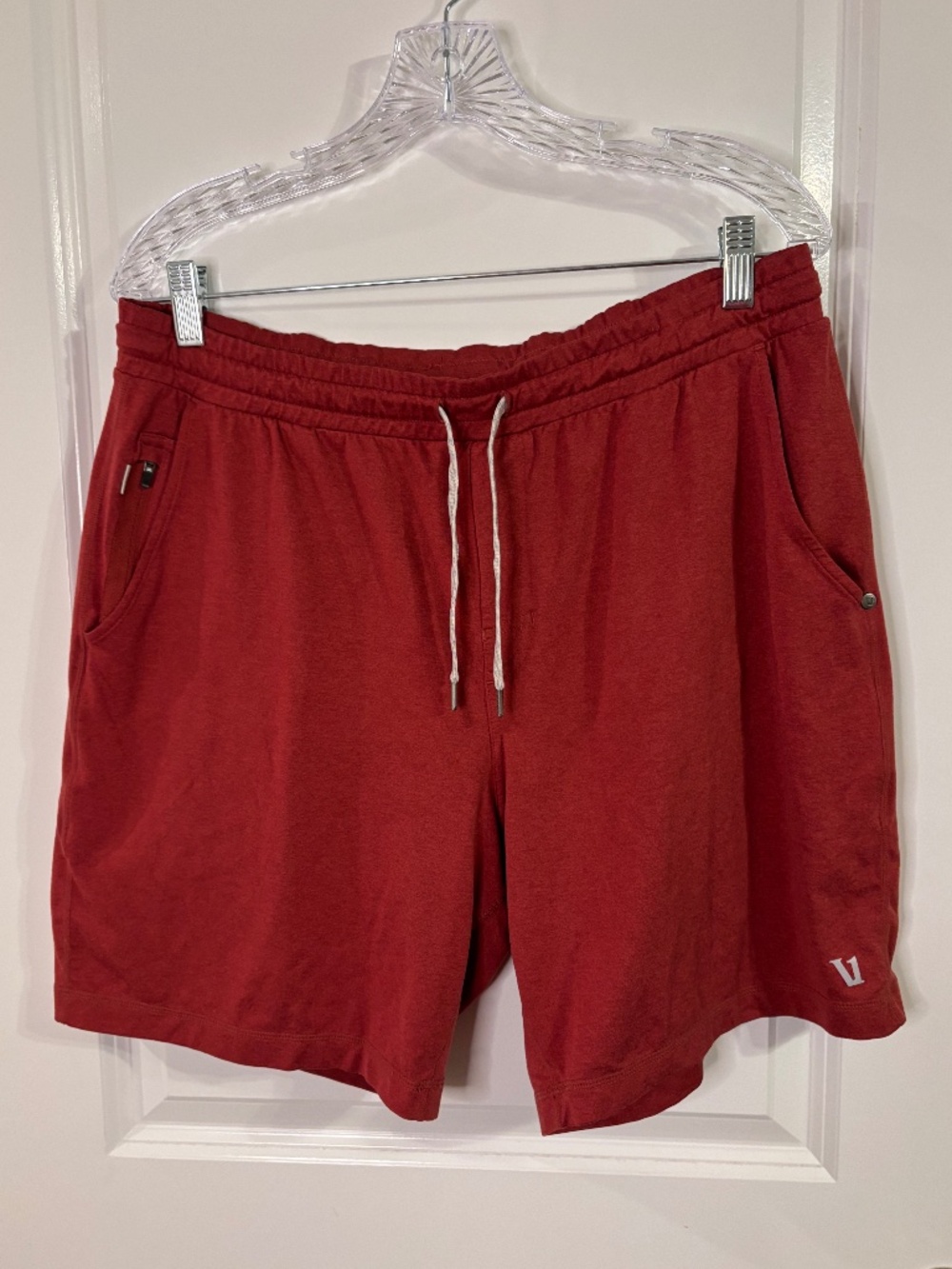 Vuori Ponto Short 7.5" Redwood Heather Men's XL Dreamknit Athleisure Everyday